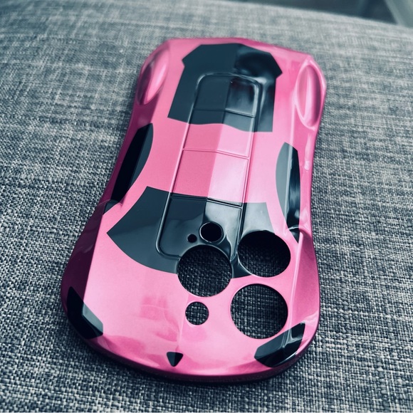 💞New! Hot Pink Luxury Car Styled Phone Case For iPhone 14 Pro - Picture 4 of 6